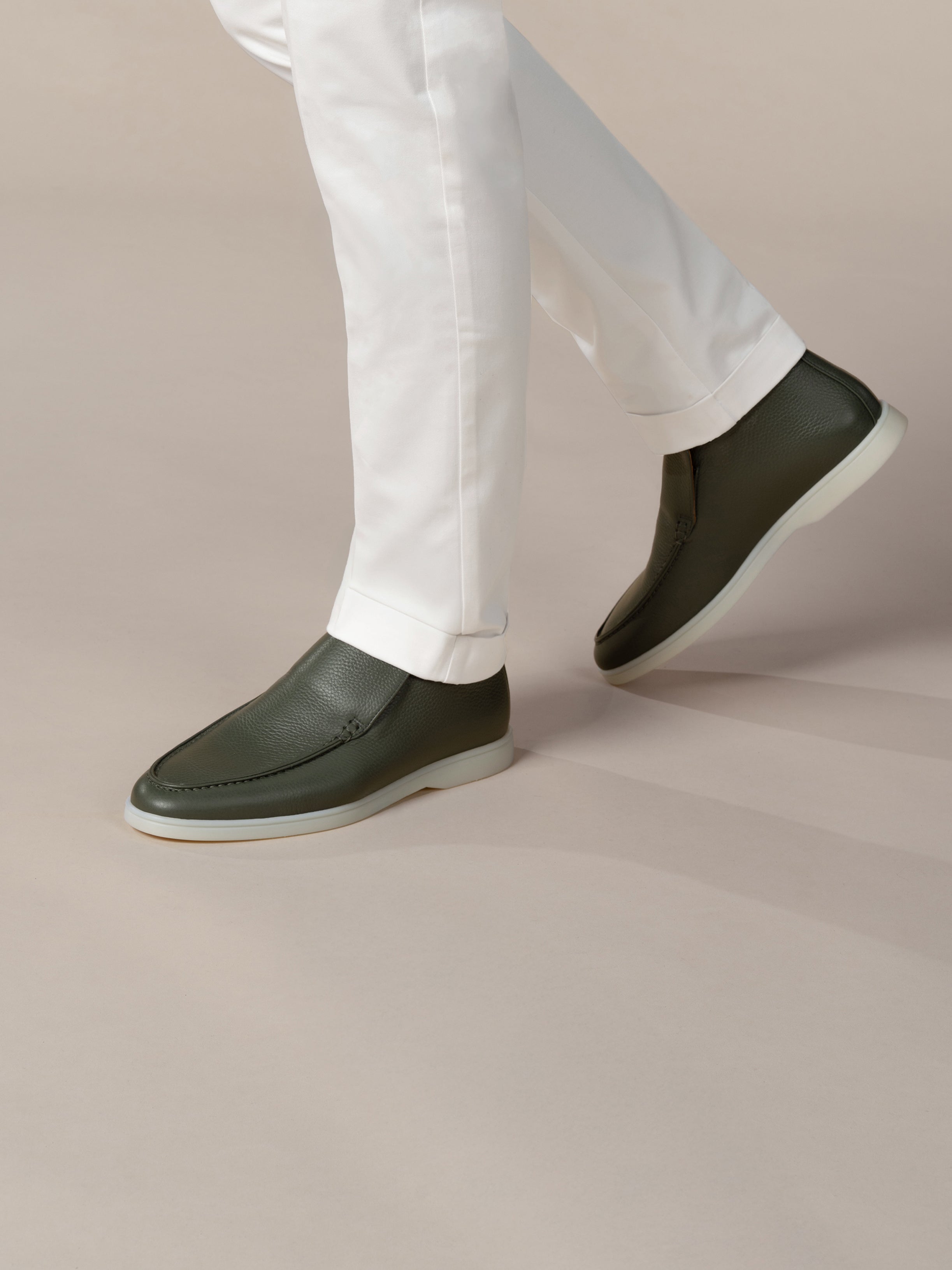 Classic Green Grain City Loafer – Positano Life