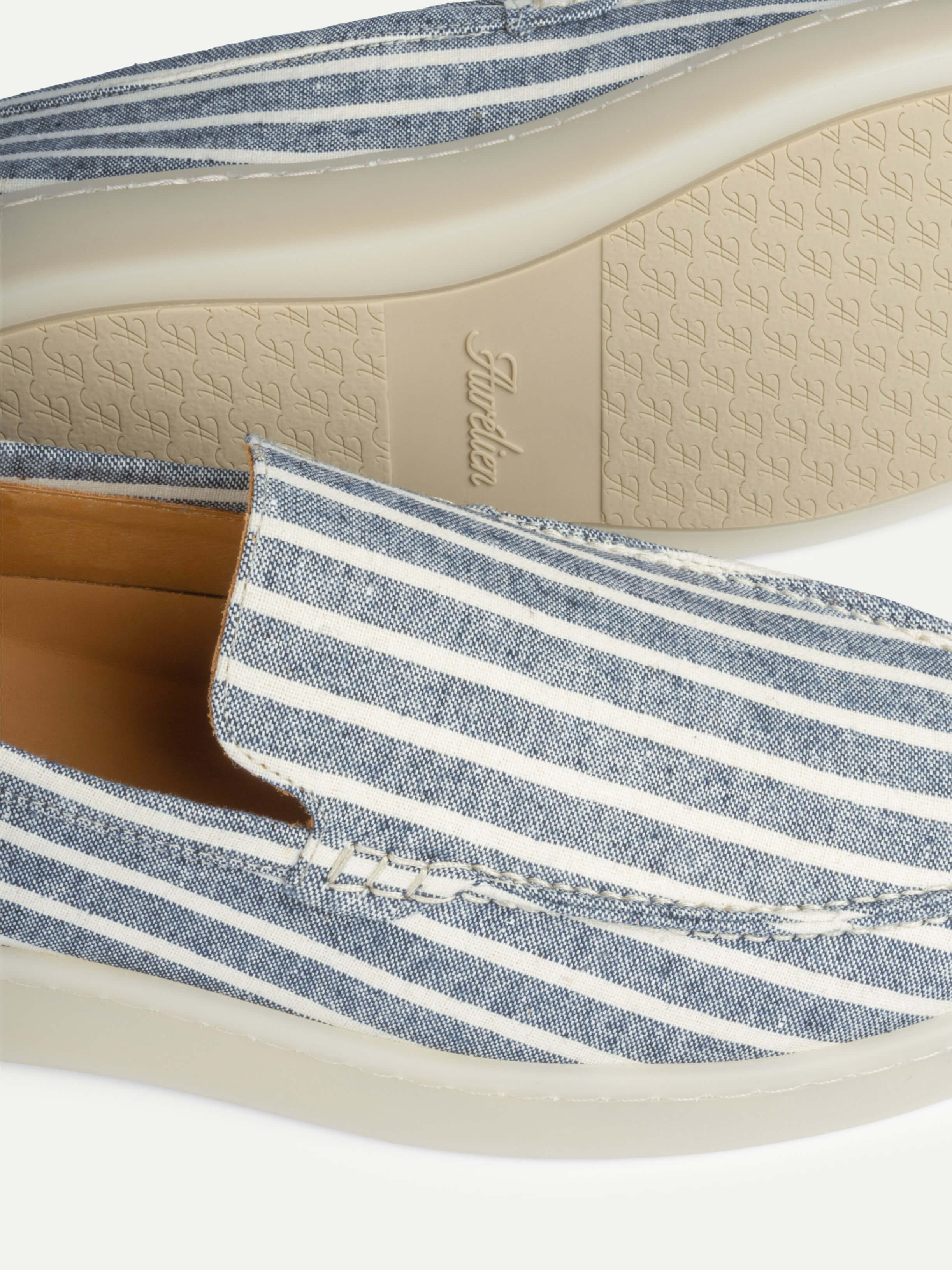 Navy Linen Striped Urban Loafer – Positano Life
