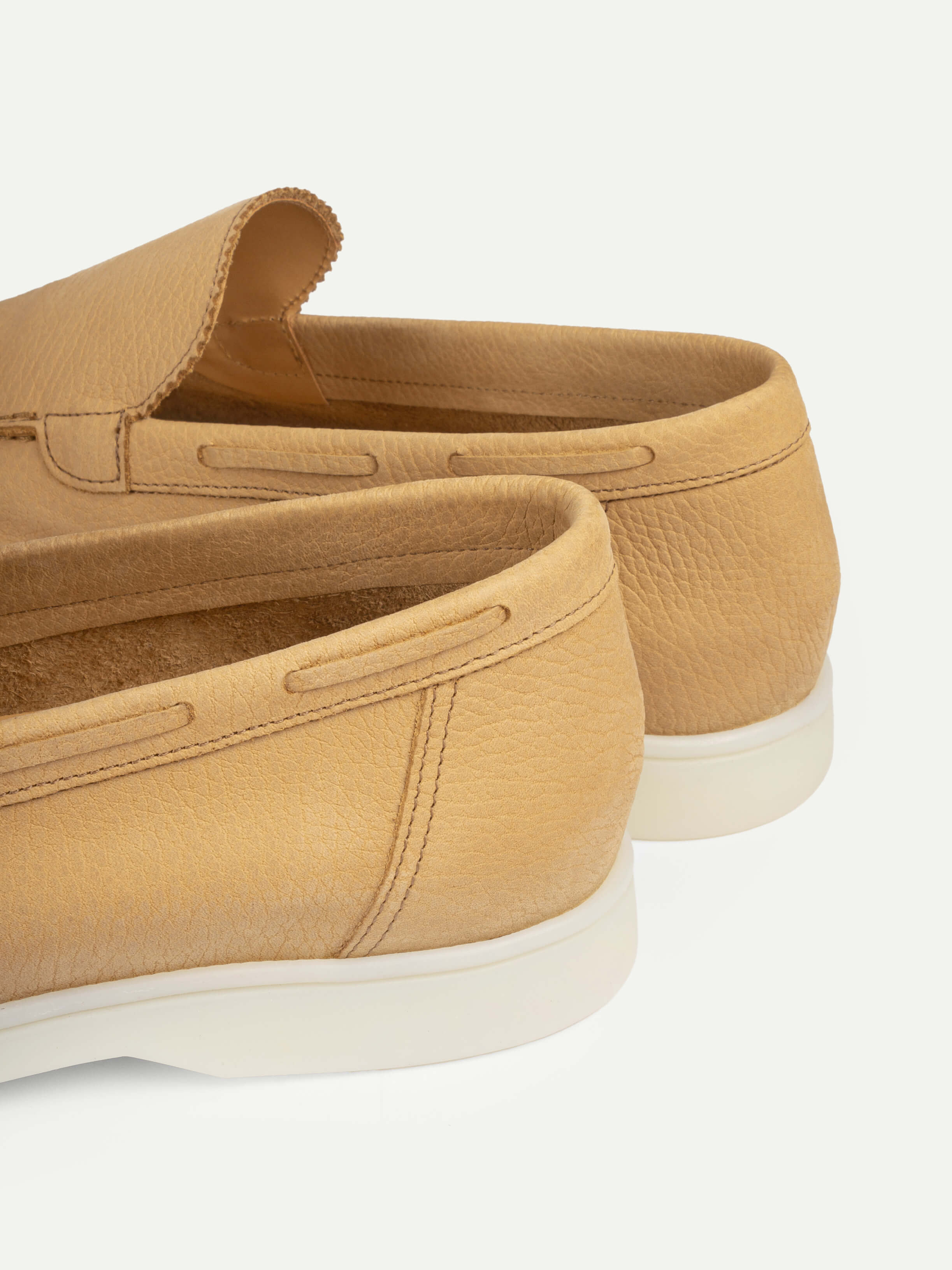 Beige Nubuck Yacht Loafers – Positano Life