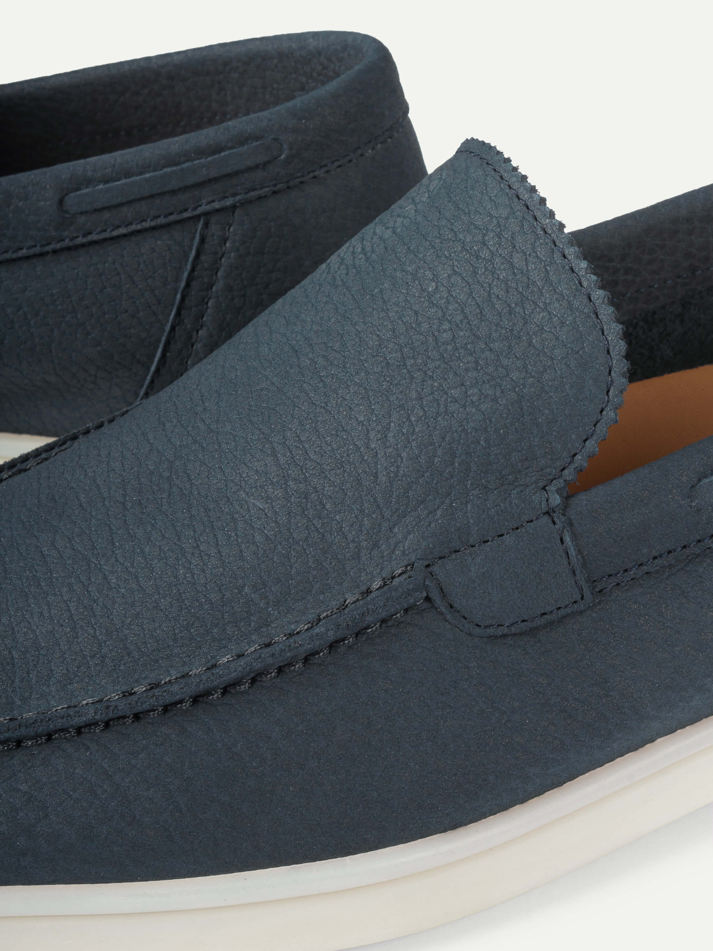 Steel Blue Nubuck Yacht Loafers – Positano Life