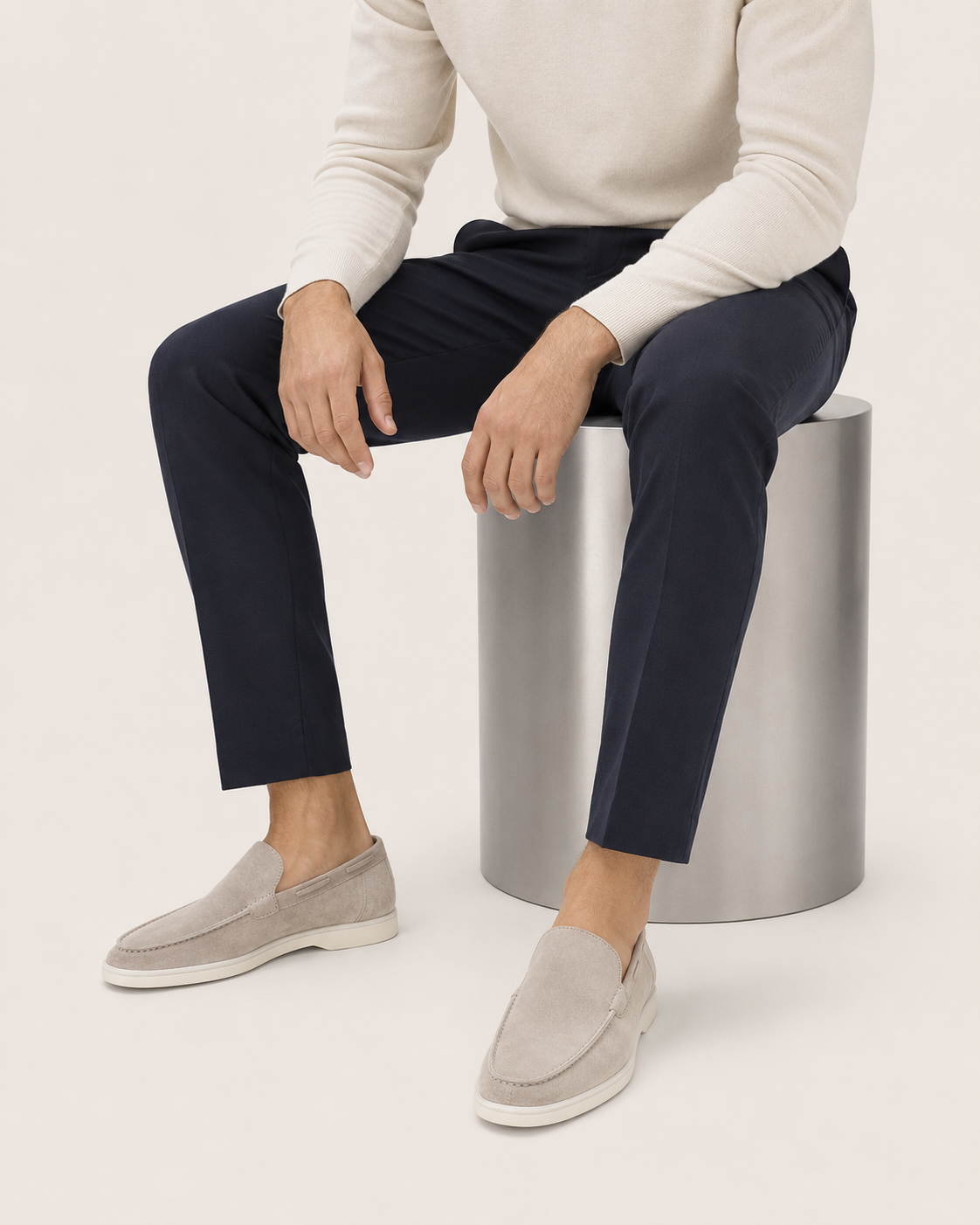 Moreno Suede Loafer Apricot – Positano Life