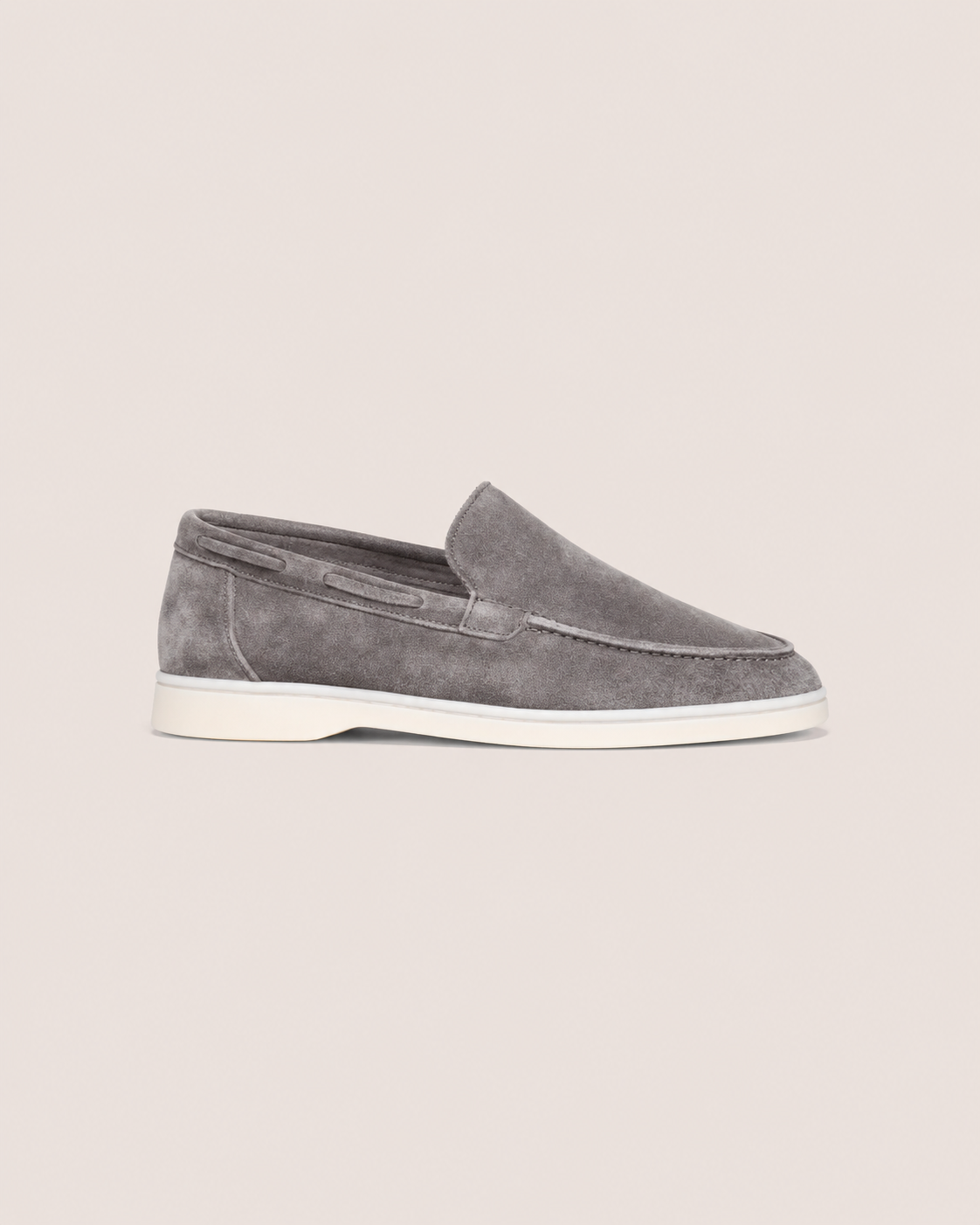 Moreno Suede Loafer Light Grey – Positano Life