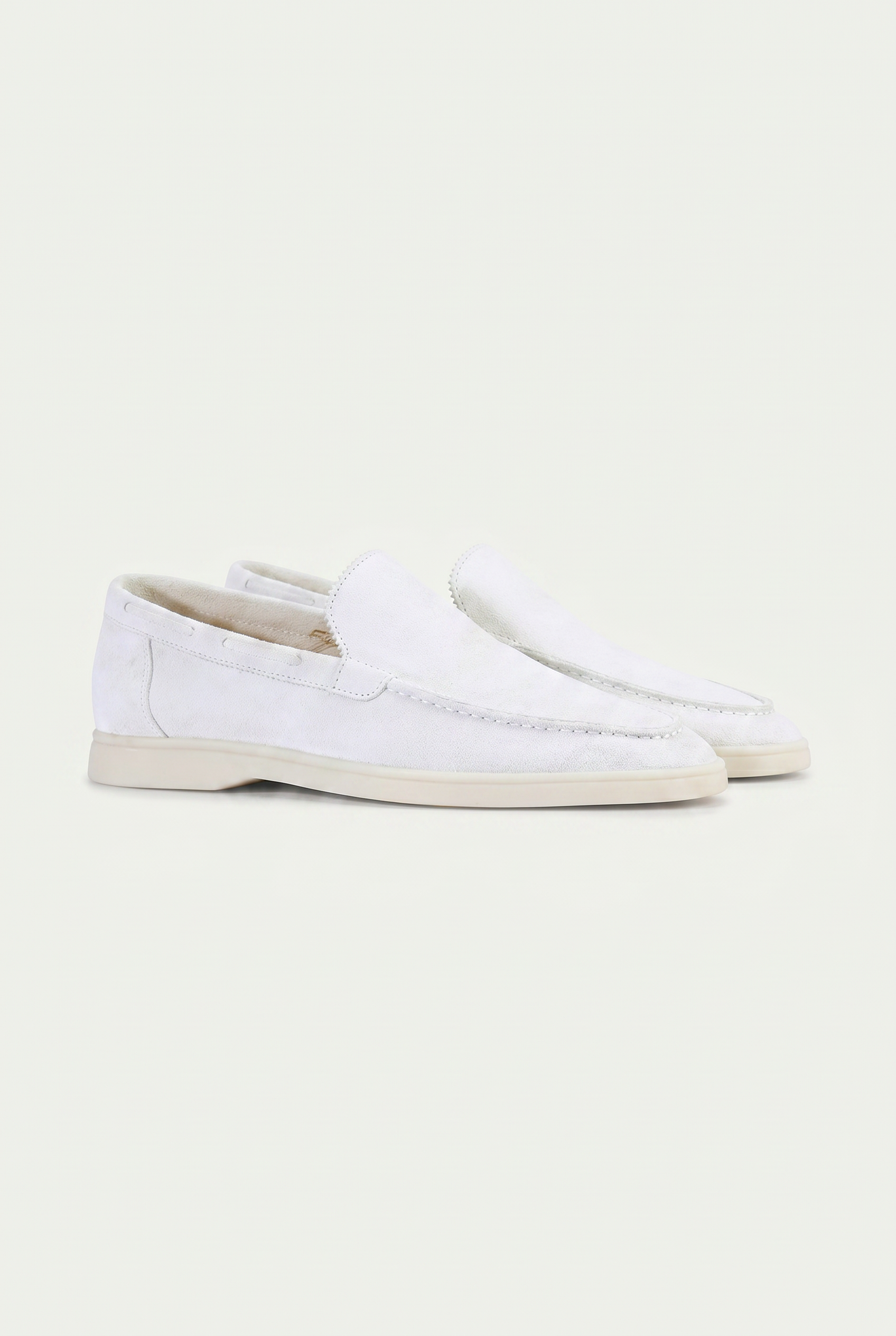 Moreno Suede Loafer White – Positano Life