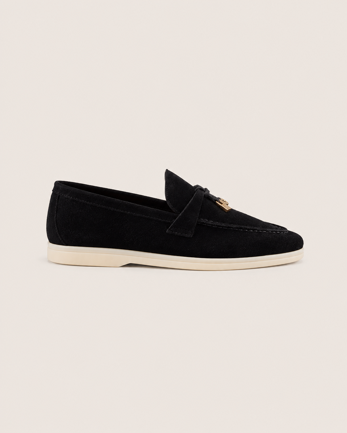 Lady Black Buckle Loafer – Positano Life