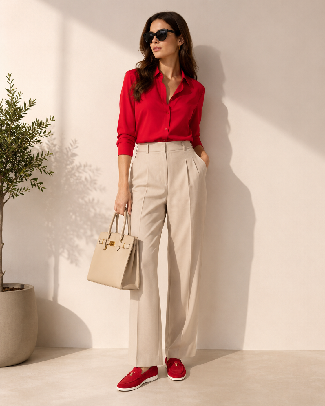 Lady Wine Red Buckle Loafer – Positano Life