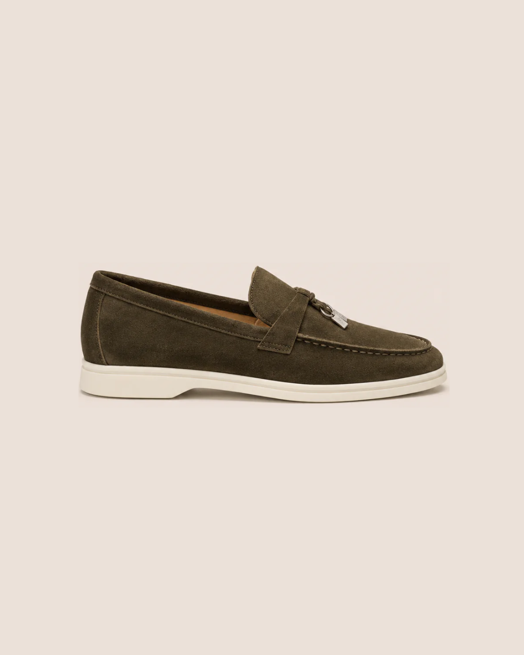 Lady Olive Green Buckle Loafer – Positano Life