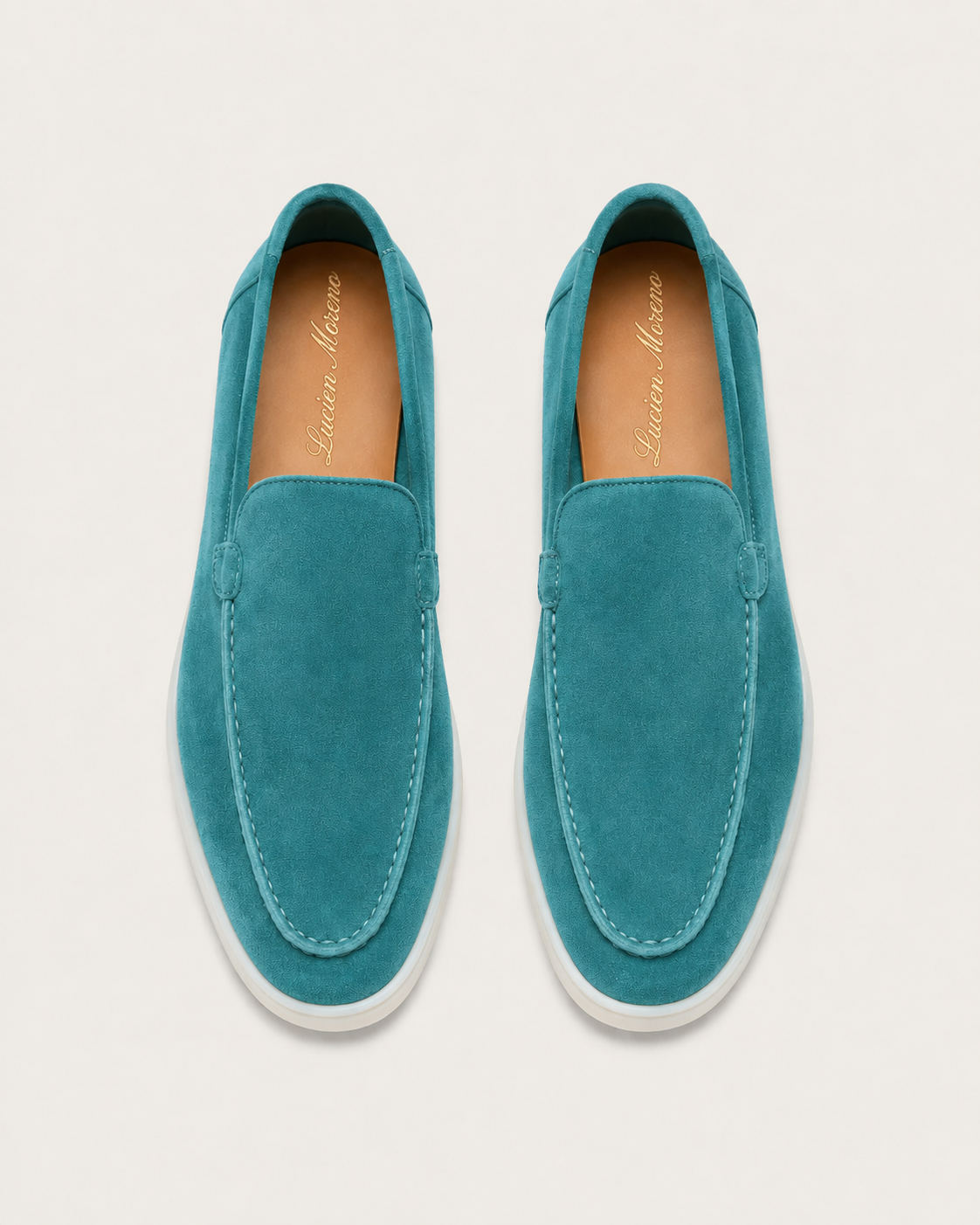 Moreno Suede Loafer Turquoise – Positano Life