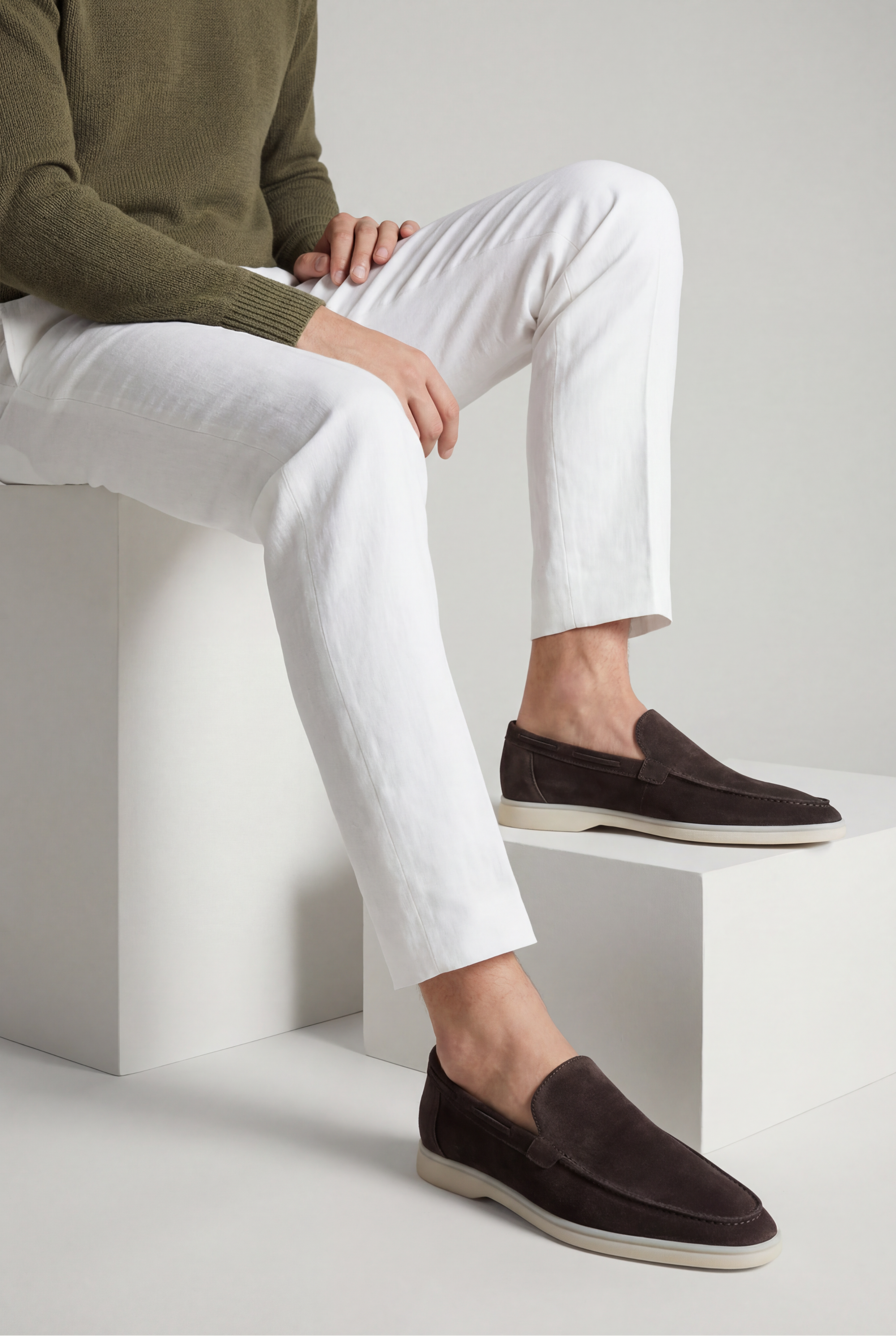Moreno Classic Suede Loafer Brown – Positano Life