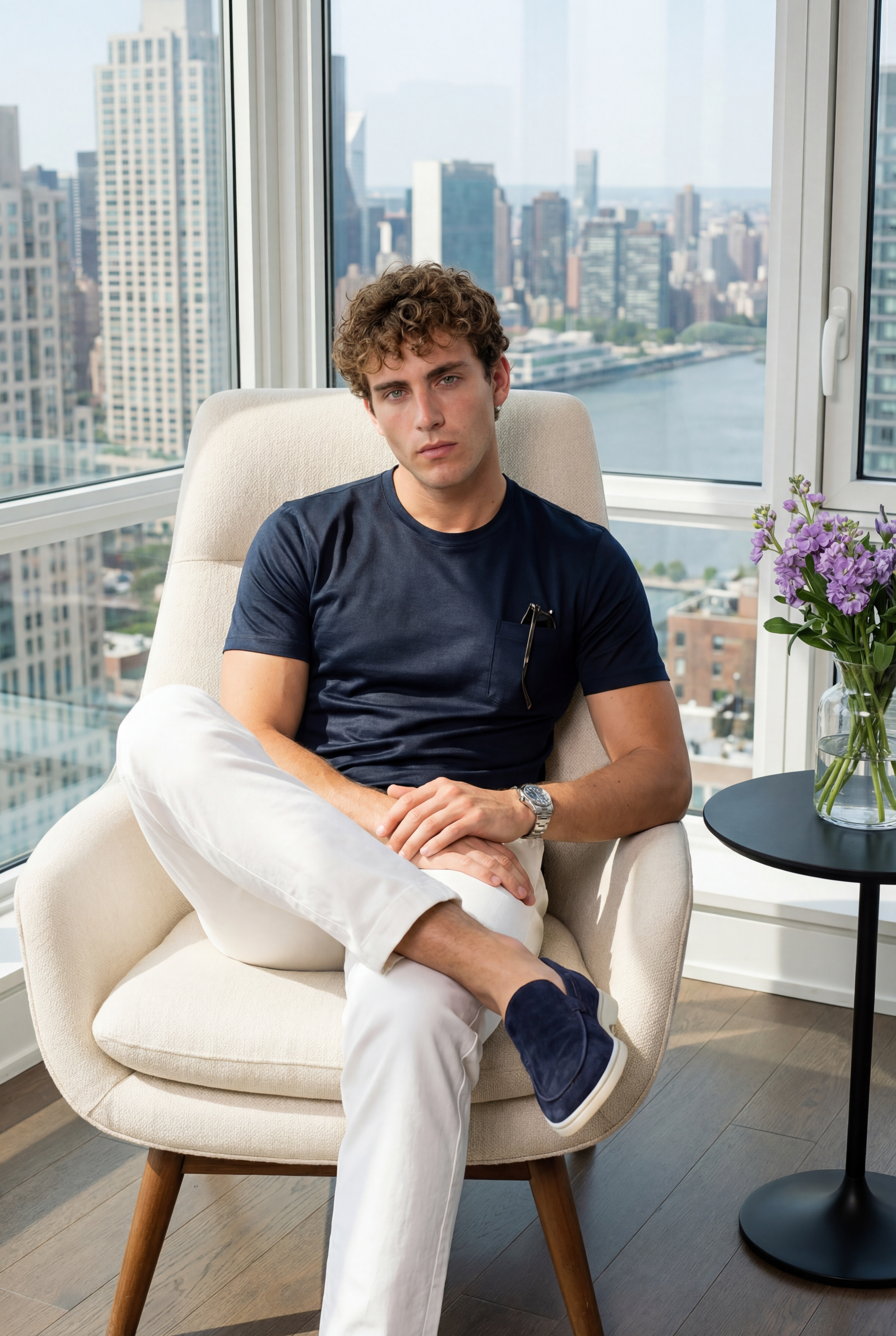 Moreno Classic Suede Loafer Navy – Positano Life