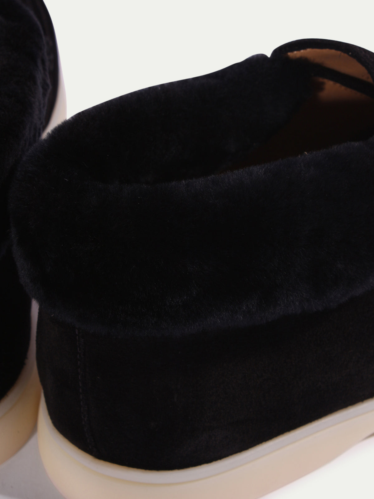 Black City Loafer with Shearling – Positano Life