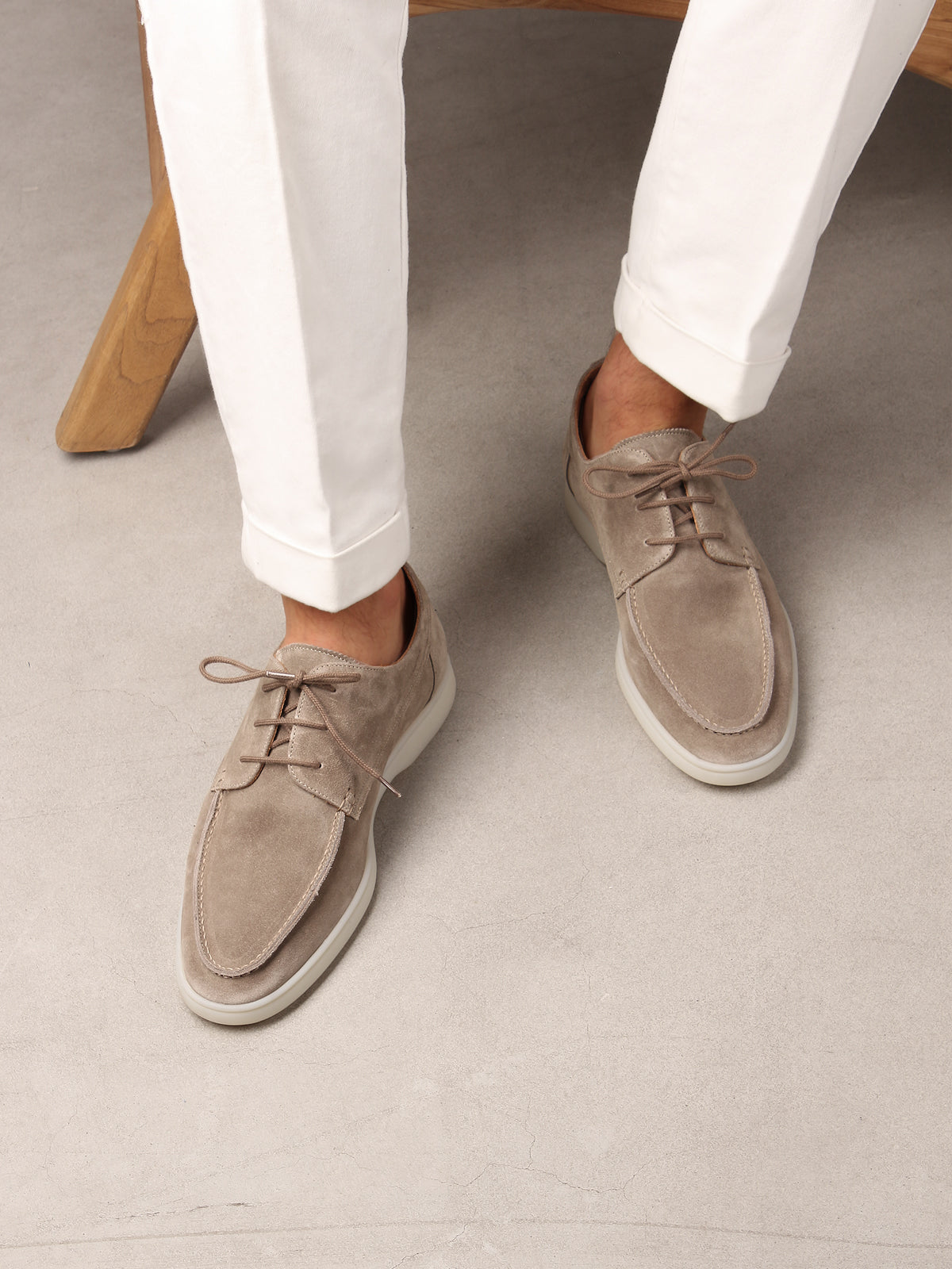 Light Grey Boat Loafers – Positano Life