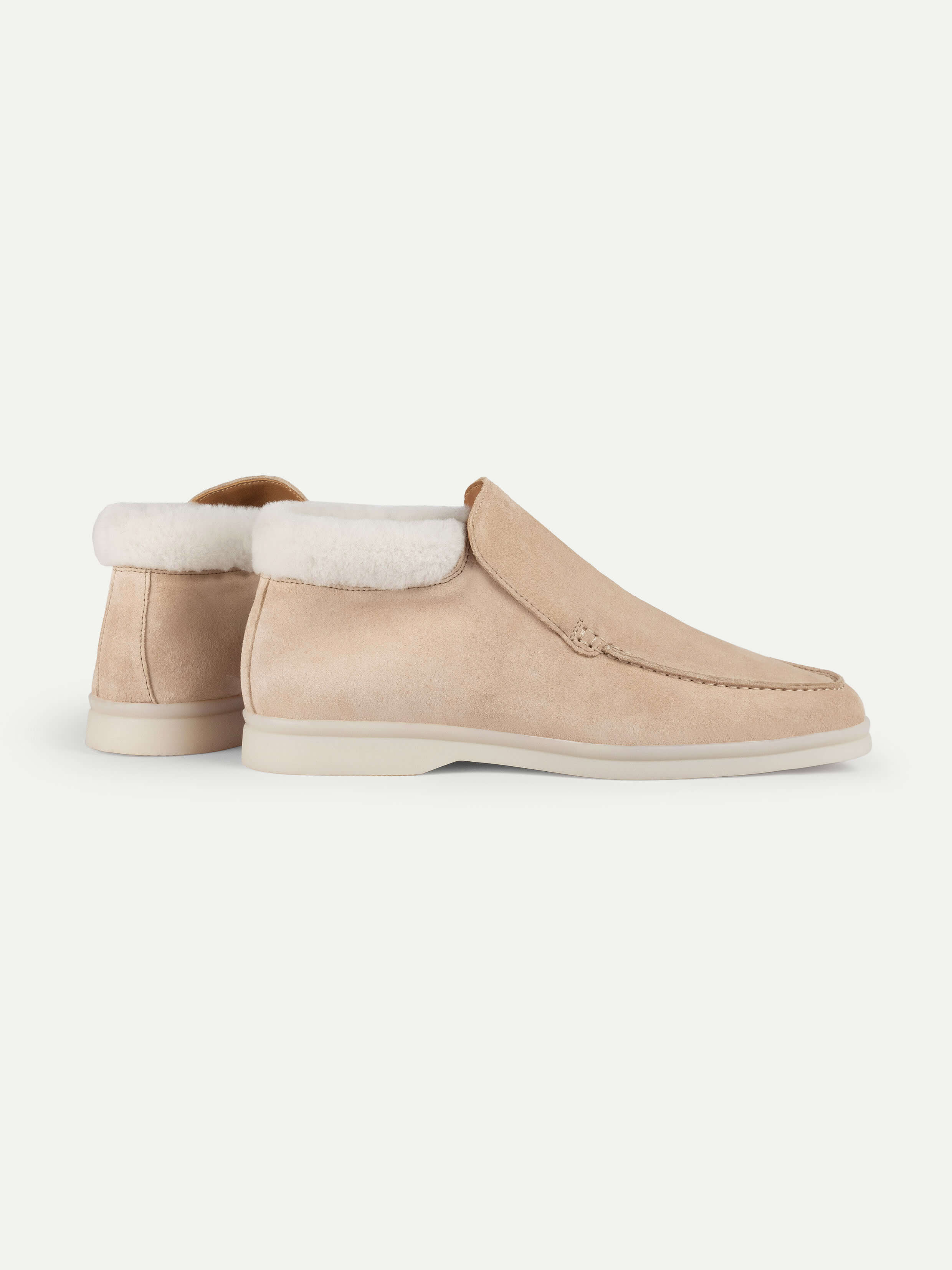 Lady Light Beige City Loafer Fur – Positano Life