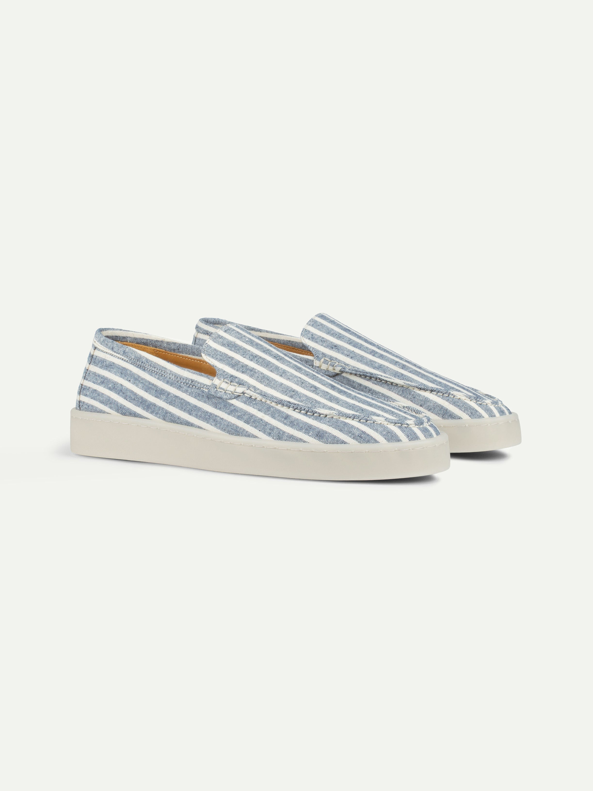 Navy Linen Striped Urban Loafer – Positano Life