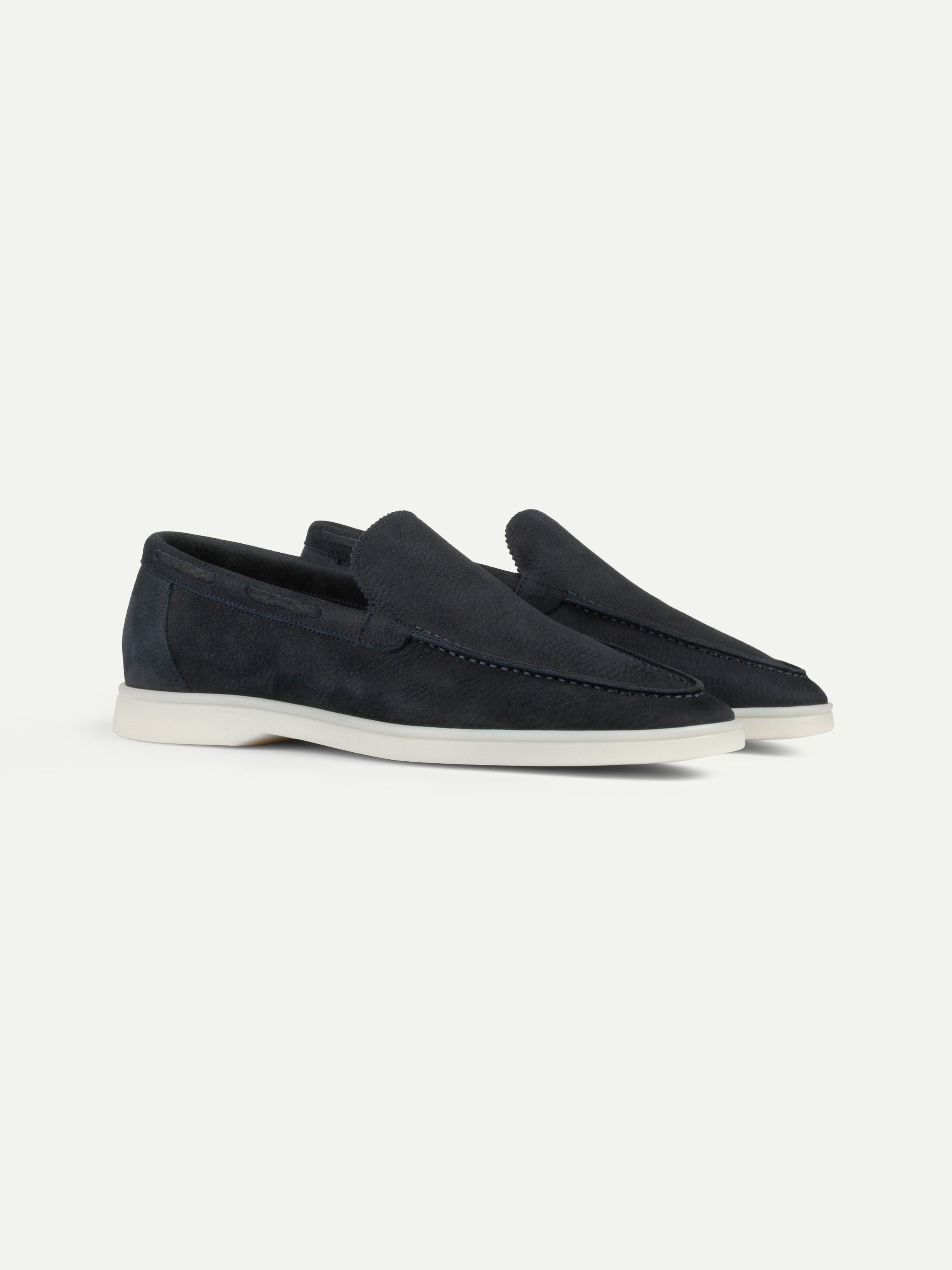 Navy Nubuck Yacht Loafers – Positano Life
