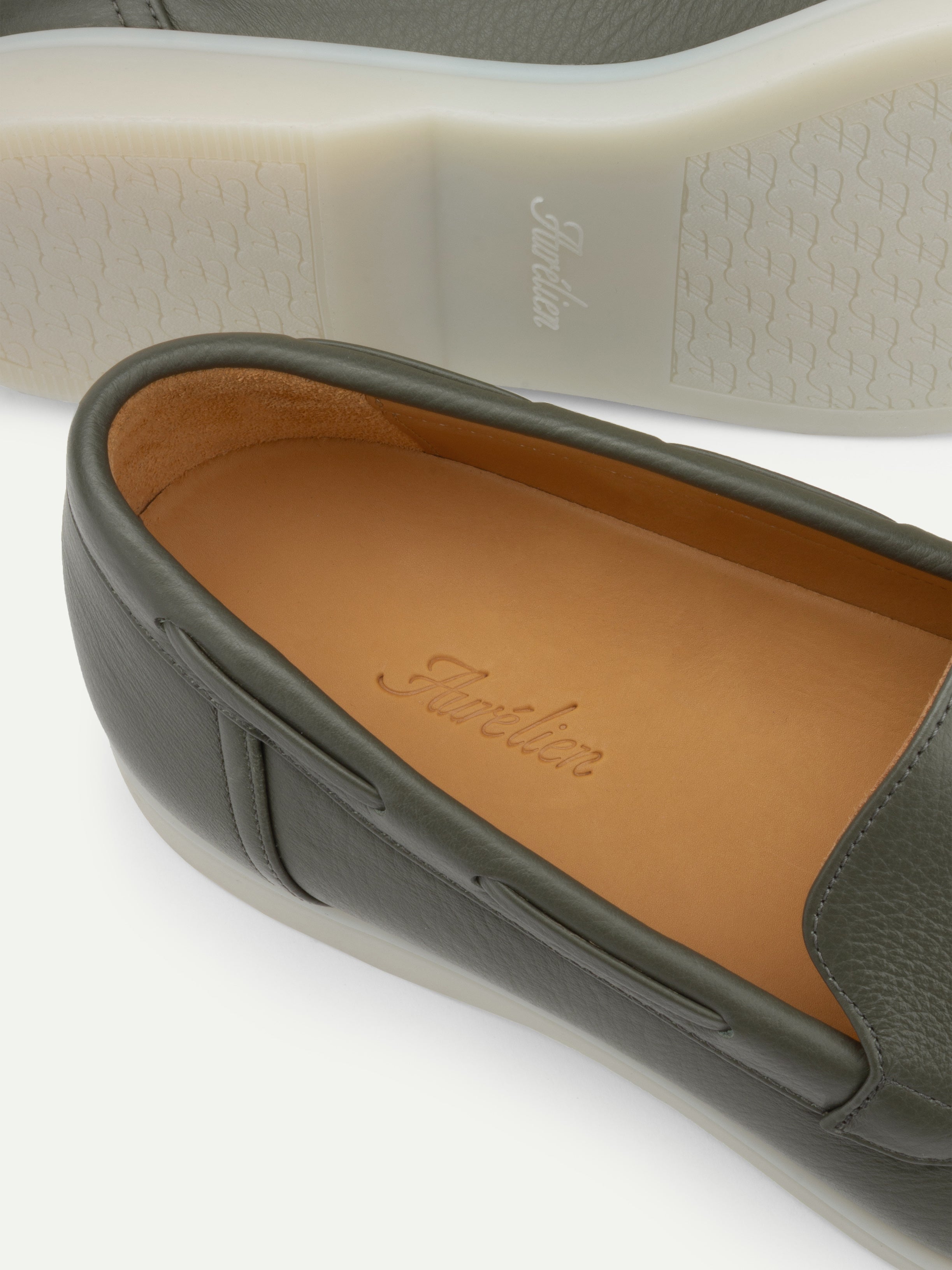 Classic Green Grain Yacht Loafers – Positano Life
