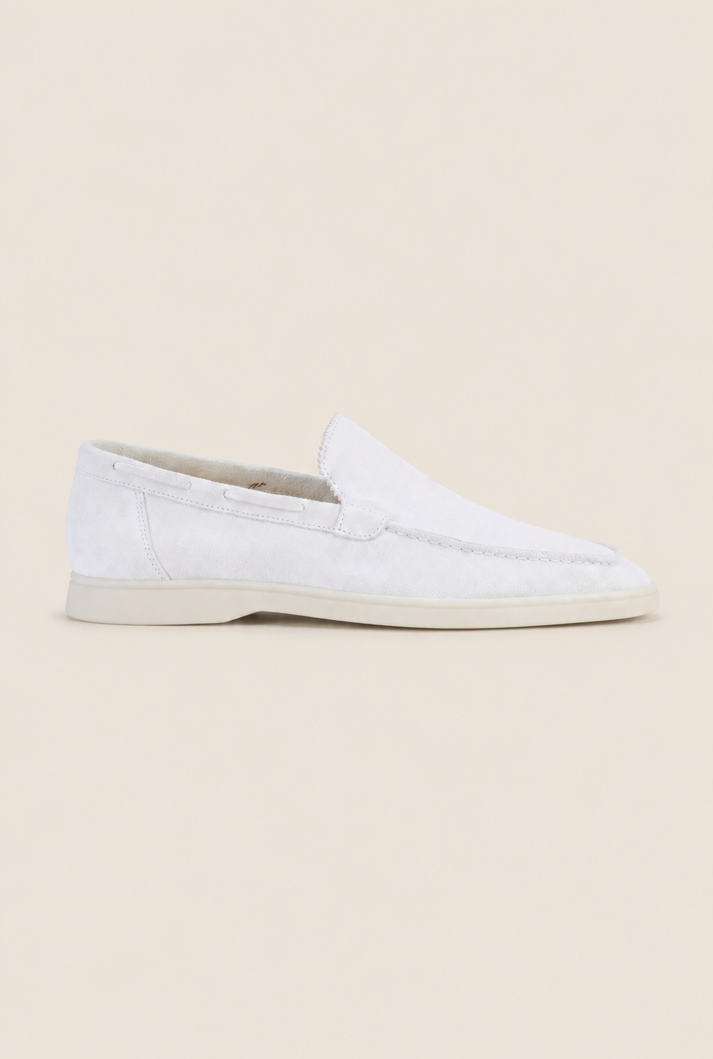 Moreno Suede Loafer White – Positano Life