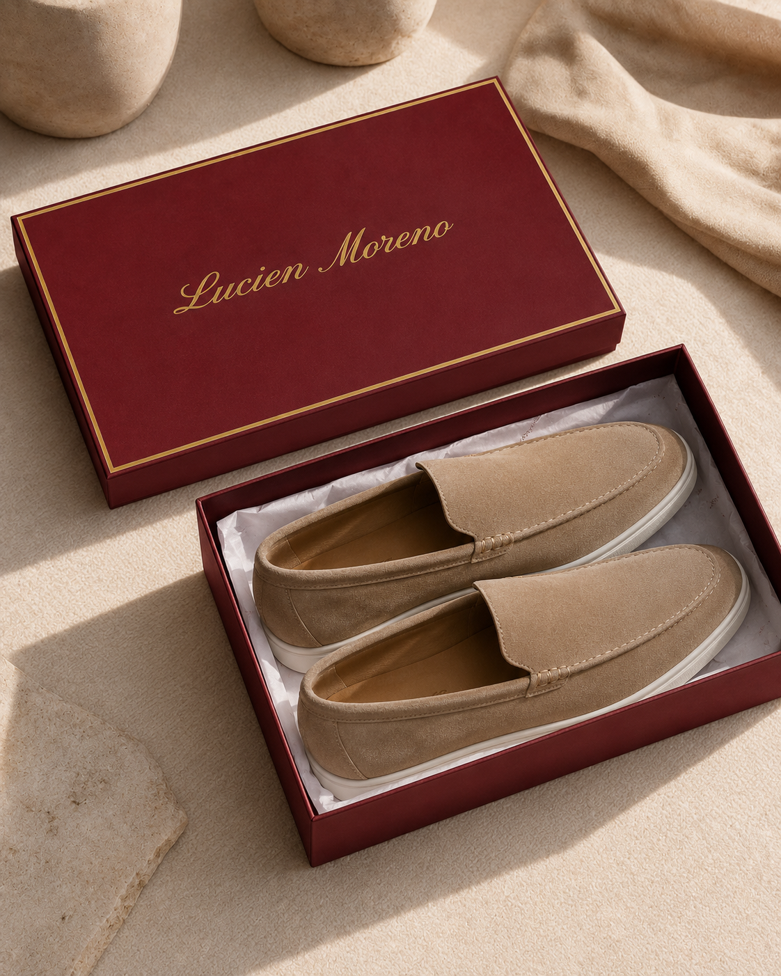 Lady Beige Cowhide Slip-On Loafers – Positano Life