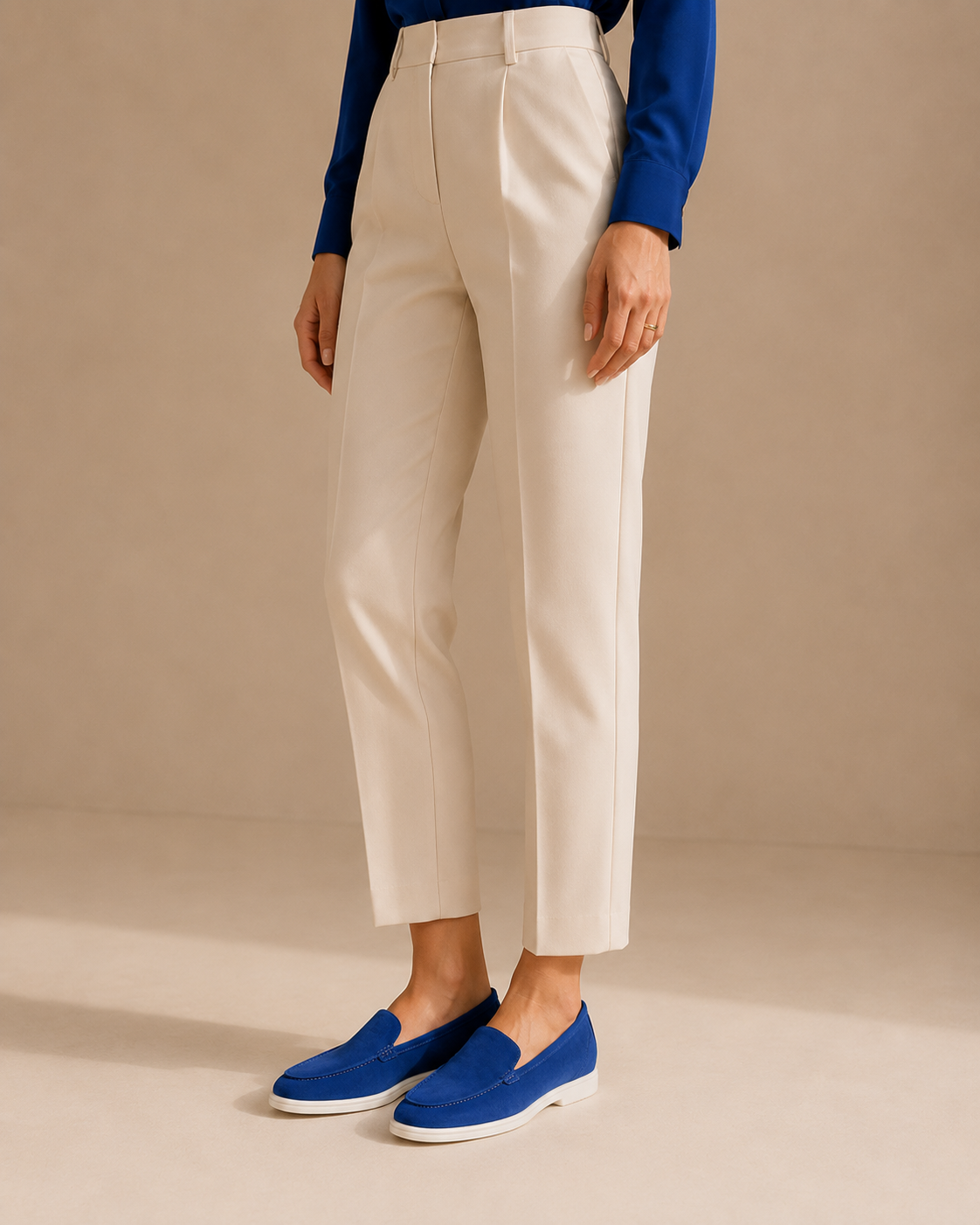 Lady Royal Blue Cowhide Slip-On Loafers – Positano Life